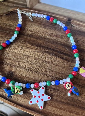 奔跑的马里奥网红颈链锁骨链短款