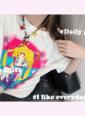 米老鼠米妮夏日度假短款项链