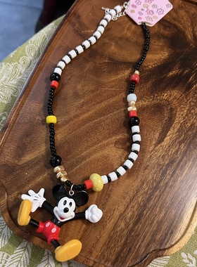 串珠米老鼠巴斯光年短款项链