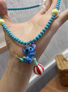 卡通史迪仔史迪奇夏日度假短款