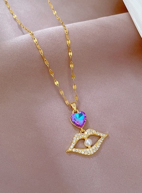 珍珠防过敏轻奢项链钛钢