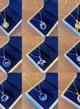 【钛钢】2防掉色防过敏钛钢项链亚马逊跨境热销锆石锁骨链饰品女