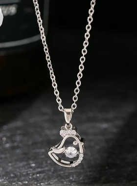 ins抖音同款项链女微镶钛钢吊坠