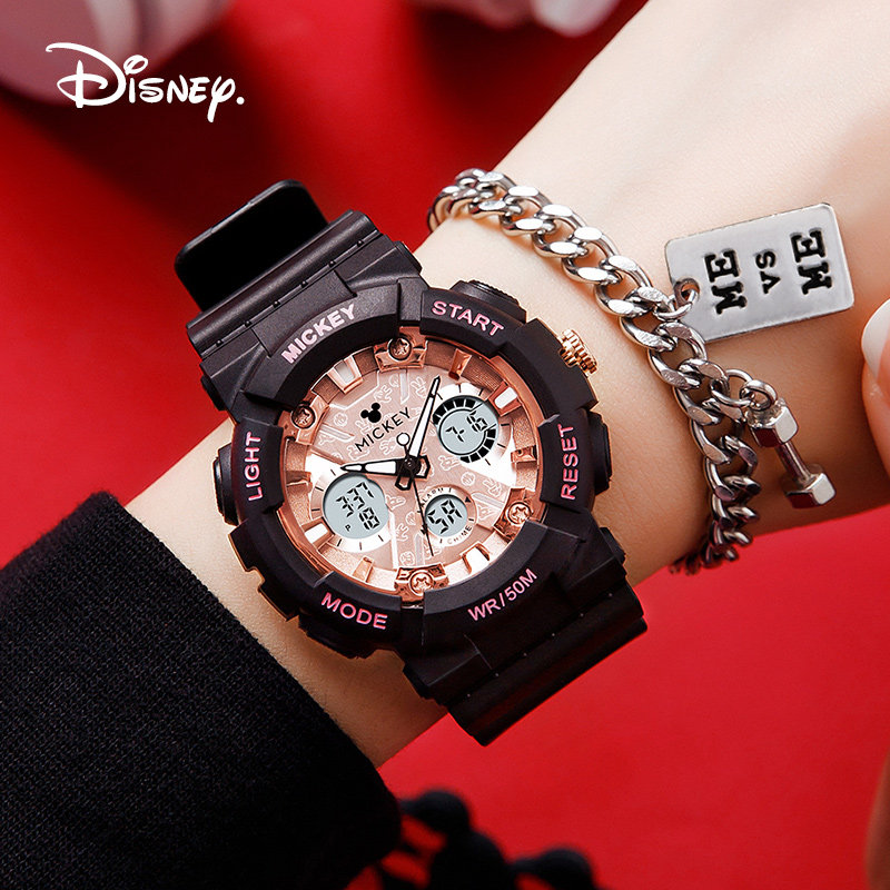 迪士尼女运动女款学生2022电子表 购酷手表国产腕表