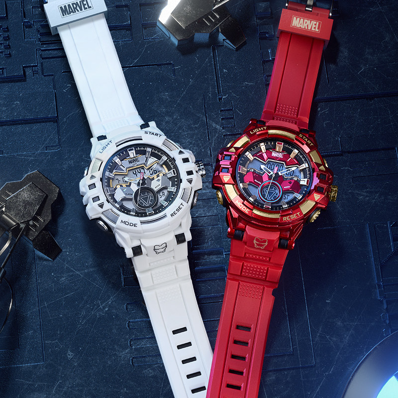 钢铁侠联名男款青少年儿童电子表 购酷手表国产腕表
