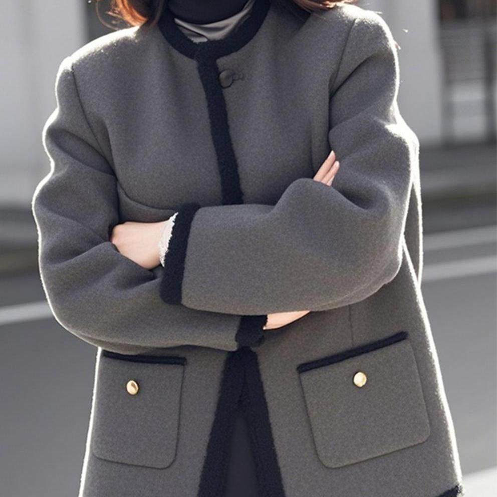 专柜撤回新款洋气独特超好看高级感小香风灰色羊羔毛摇粒绒外套冬,淘宝优惠券,粉丝福利购,淘宝优惠卷