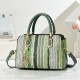 Summer popular rainbow woven bag for women 2026 new seaside beach vacation straw crossbody bag portable bucket bag