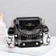 Small square bag with stitching, medium fashion bag