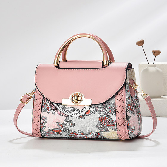 Brand women's handbag 2026 new fashion trend embossed solid color versatile casual one-shoulder cross-body bag for women