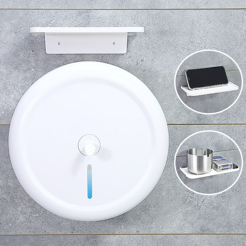 中心抽卷纸盒壁挂式商用酒店大盘纸巾架厕所卫生间免打孔省纸神器 - 图1