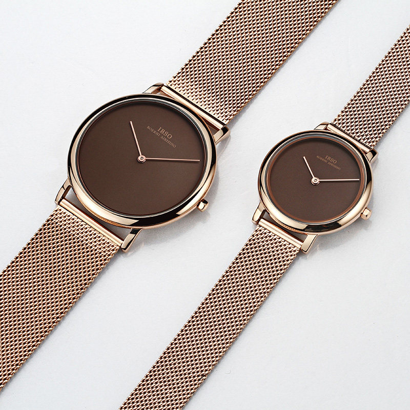 ibso情侣一对防水超薄时尚新款手表 ibso爱彼思诺国产腕表