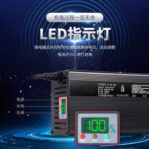 大功率电动车三元锂48V电池充电器机10A12A15A54.6v58.8V铁锂铝壳 - 图2