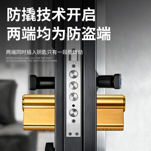 防盗门锁芯通用型家用门锁老式入户大门专用锁头锁心更换配件大全 - 图0