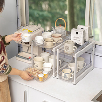 Overall cabinet water glass shelve tea water room transparent drawer Mark cup glass coffee cup rack water bar finishing deity