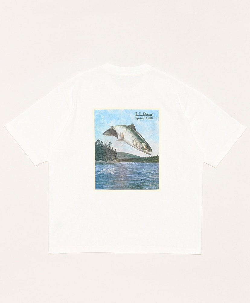 【代购】L.L.BEAN 24ss 日本限定 Catalog trout tee 复古印花T恤 - 图3