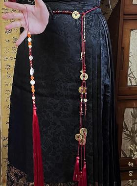腰缠万贯~新中式铜钱流苏项链禁步腰佩古风汉服马面裙腰链配饰品