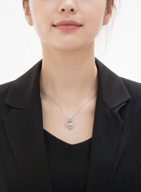 小红书爆款韩系ins风小雏菊铜吊坠项链女 小众独特精致潮锁骨链