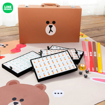 LINE FRIENDS Even my friend Brown Bear Mahjong Suit Gift Box Cartoon Cartoon