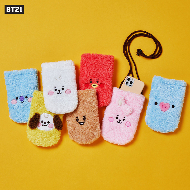 BT21 BABY系列手机包斜挎包卡通可爱便携毛绒收纳包女生礼物-图1