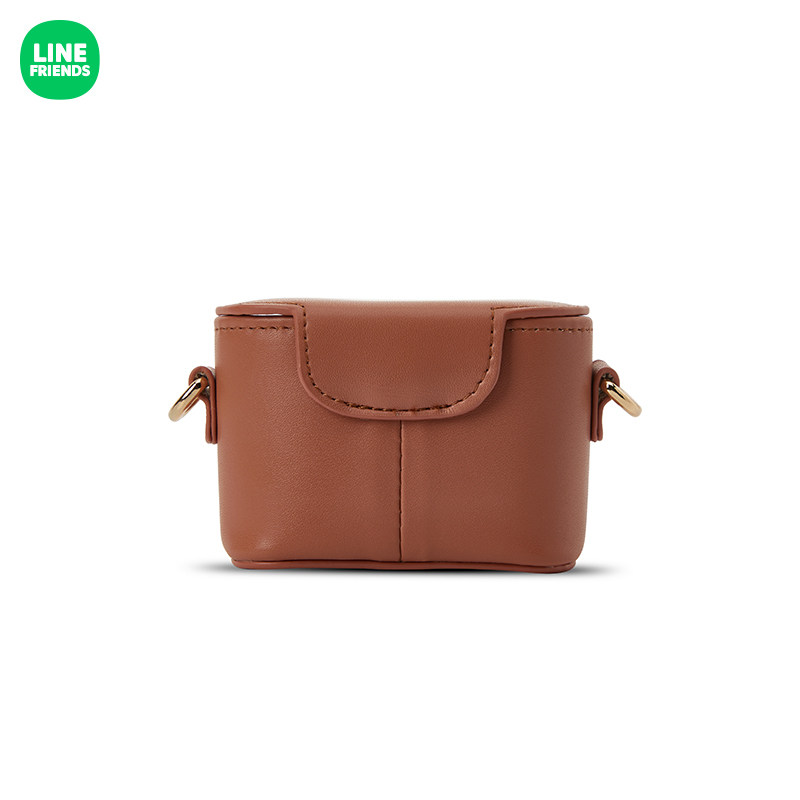 LINE FRIENDS 布朗熊创意迷你斜挎包耳机包零钱包,淘宝优惠券,粉丝福利购,淘宝优惠卷