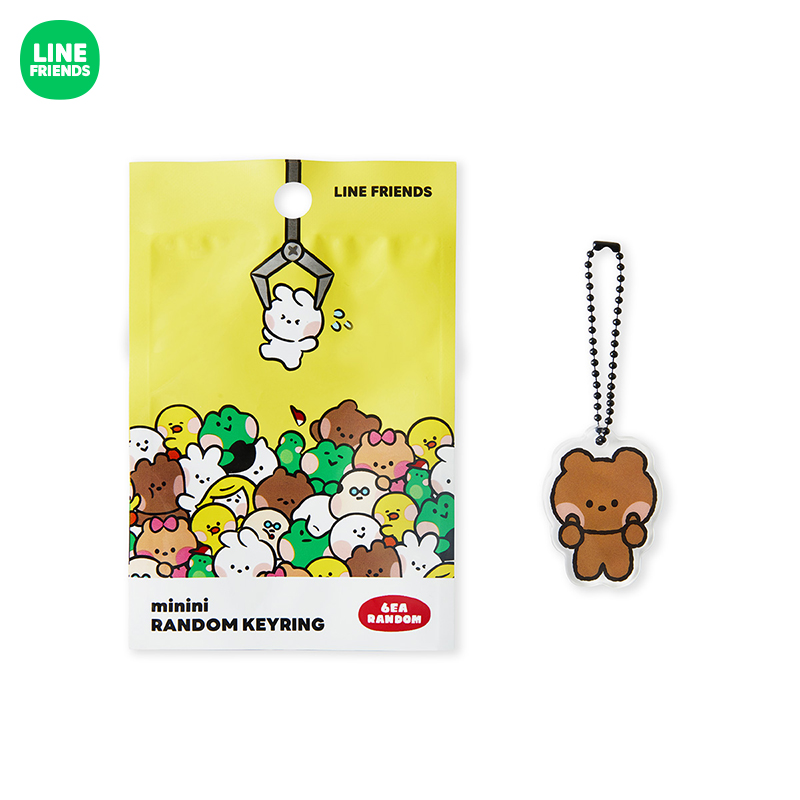 LINE FRIENDS 连我朋友minini盲袋钥匙扣 亚克力钥匙圈可爱挂饰 - 图2