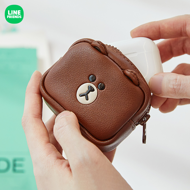 LINE FRIENDS连我朋友 LEATHERLIKE系列收纳包 多功能便携可爱 - 图0