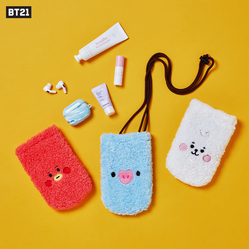 BT21 BABY系列手机包斜挎包卡通可爱便携毛绒收纳包女生礼物-图2