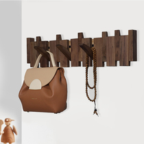 Clothes hang-linked wall-free solid wood Hook Creative Violin keys Enter into the door wall Wooden Cloakhat Rack