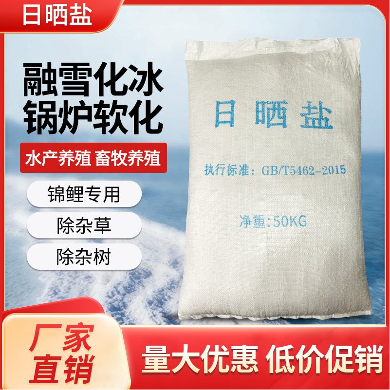 精致工业盐氯化钠水处理锅炉软水盐日晒粗盐除冰融雪剂50公斤细盐 - 图0