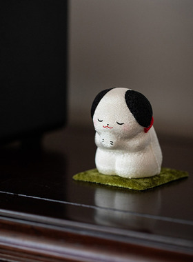 日本进口龙虎堂祈福陶瓷摆件