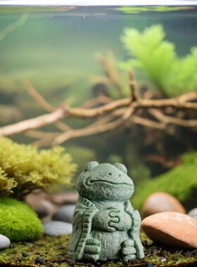 青砂石微景观造景鱼缸摆件盆景创意个性工艺品桌面装饰治愈