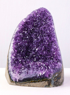 天然水晶紫水晶洞家居摆件