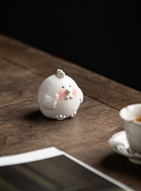 生肖家居摆件陶瓷装饰可爱属相