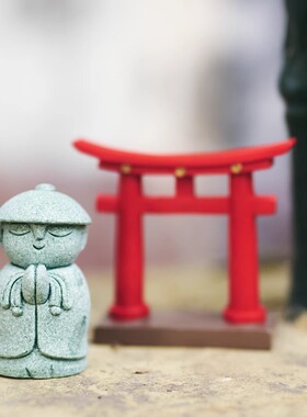 青砂石日式可爱地藏佛陀小摆件