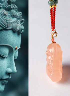 双面佛公项链配饰吊坠