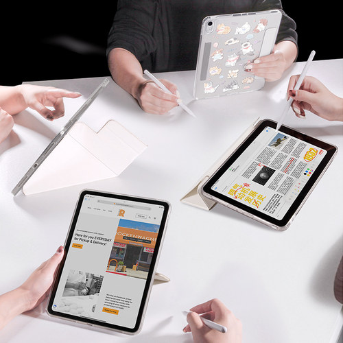 morock磁吸拆分ipad11保护壳适用2025苹果10代平板air7保护套/6/5无笔槽10.2寸竖屏双面夹12.9pro防弯mini7/4 - 图2