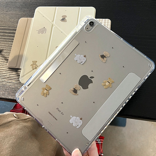 morock插画师联名适用苹果ipad11保护壳平板air7保护套air8带笔槽air6/5/4磁吸pro防弯10代10.9寸mini7亚克力 - 图2
