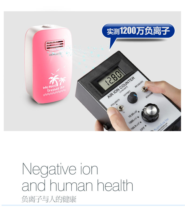 森米802负离子空气净化器家用氧吧负氧离子发生器无耗材办公室桌,淘宝优惠券,粉丝福利购,淘宝优惠卷