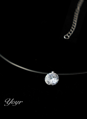 YOYR轻氧锁骨链 百搭气质项链隐形鱼线简约小众可调节