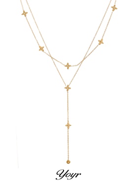 YOYR四叶花双层叠戴项