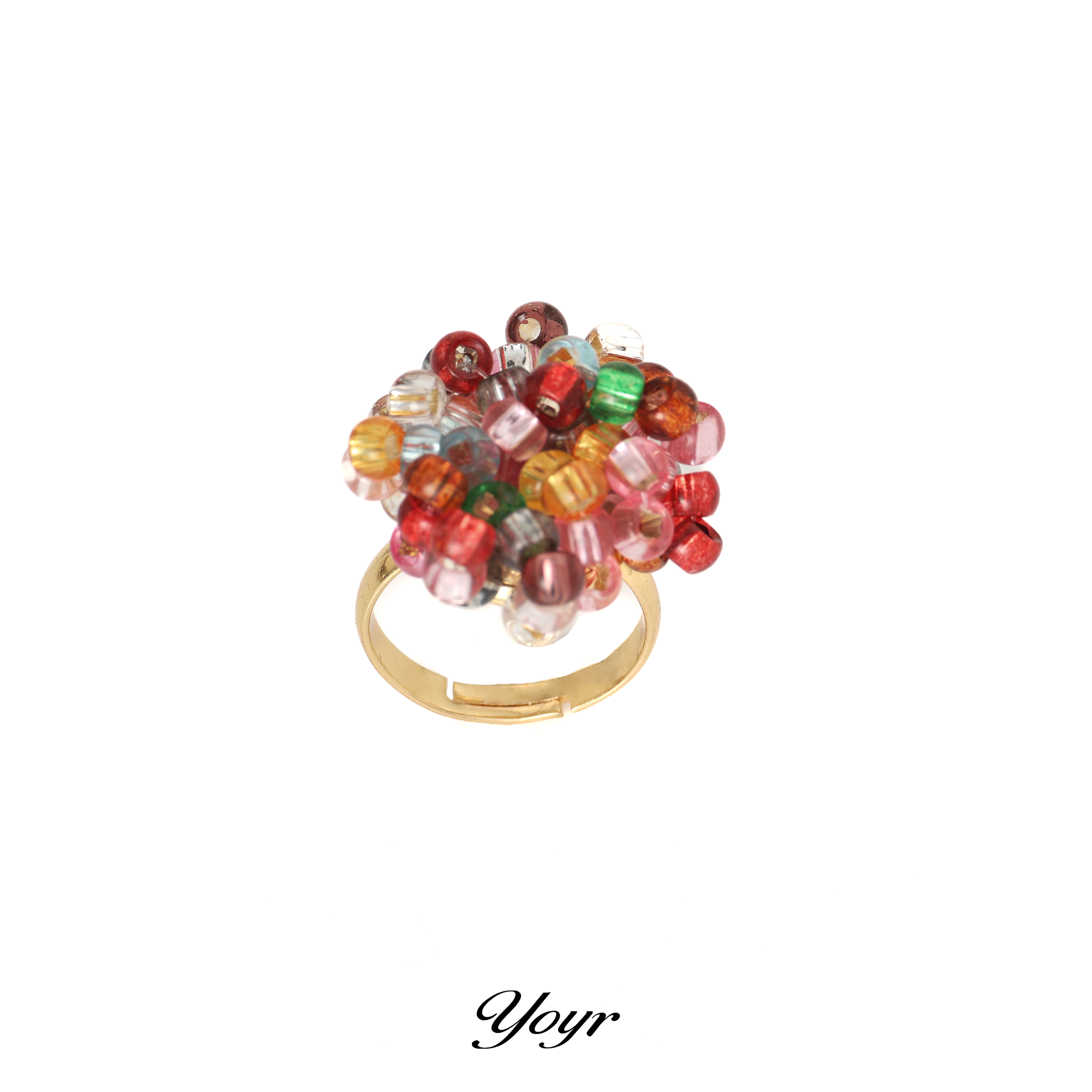 yoyr饰品 锦上添花耳钉喜庆新年戒指发夹套组洋气彩色串珠耳环,淘宝优惠券,粉丝福利购,淘宝优惠卷