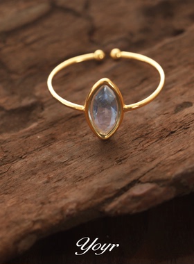 yoyr钛钢戒指蓝调棱光戒指