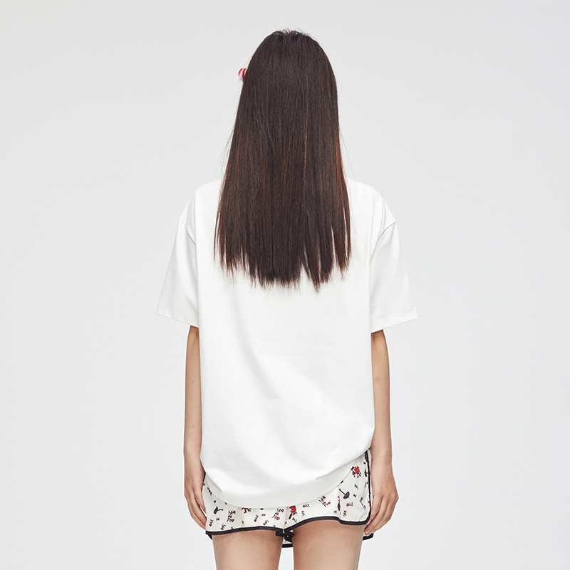 innplanet新款插画师合作宽松休闲百搭爱心印花T恤女PN11TS855A - 图2