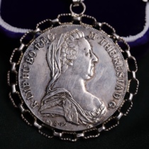 The Austro-Hungarian Mariah Tracy 1960 Old Silver Coin Pendant