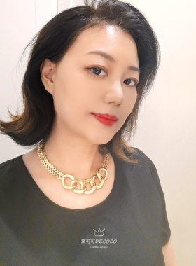 也许你就缺这一条！欧美简洁百搭短款项链 金色饰品 不张扬却醒目
