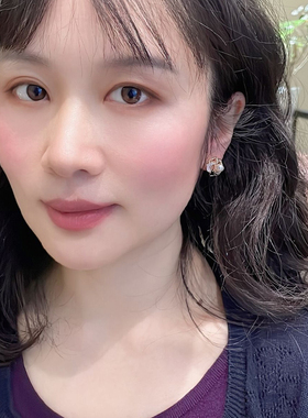 承悦  精致纯银玫瑰花耳钉 日本AKOYA珍珠耳夹 超亮小灯泡蚊香盘