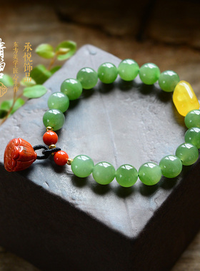 手链南红吊坠蜜蜡天然和田玉