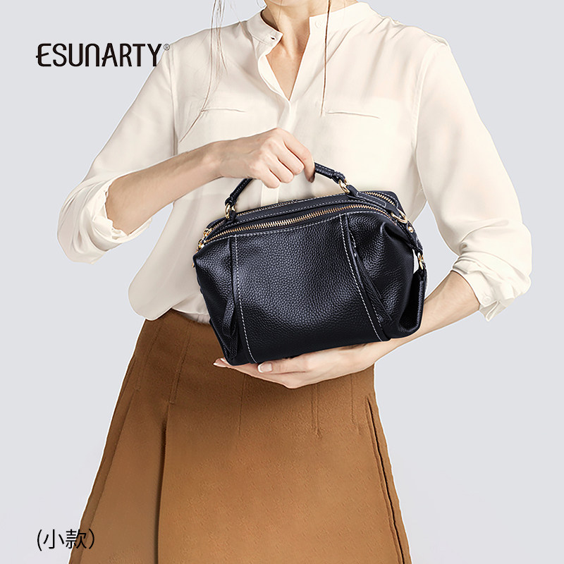 今年流行波士顿包包女2025新款时尚真皮手提枕头包女单肩斜挎小包,淘宝优惠券,粉丝福利购,淘宝优惠卷