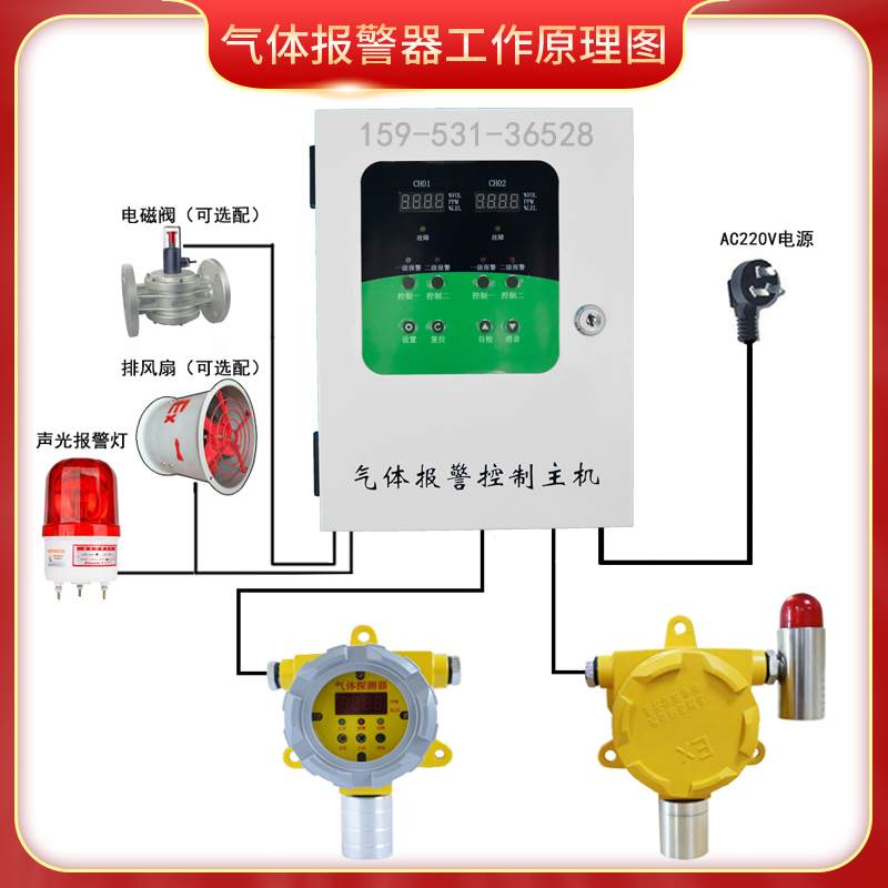 硫化氢一氧化碳CO氧气氨气泄漏浓度检测仪工业有毒气体探测报警器 - 图1