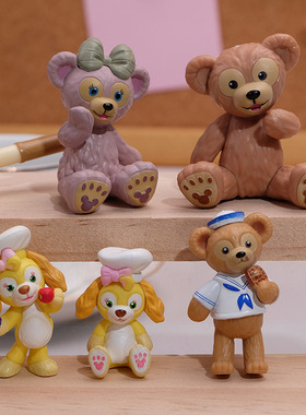 网红饼干海军水手服达菲公仔厨师狗DIY材料服饰鞋杯子微景观摆件